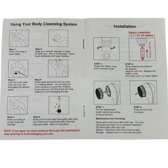 NEW Tru Ritual Cleansing & Exfoliating Battery Powered Body Brush w/ Accessories - Picture 5 of 5